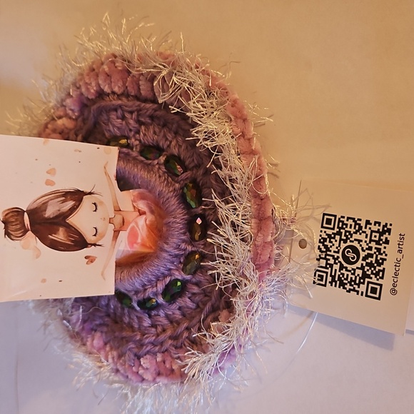 Handmade Balletcore Tutu Scrunchie Girls Purple Ballerina Bun accessory Upcycled - Picture 3 of 17